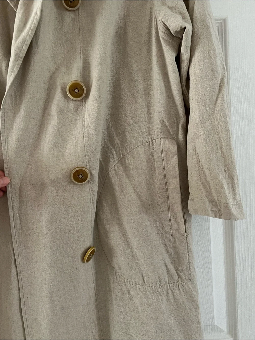 Free People Sweet Melody trench, XS- Light Beige - Picture 5 of 8
